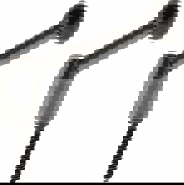 Metric Size Threaded Stud Adjustable Clamping Handle: M12 x 1.75 Thread, 19 mm Hub Dia, Steel